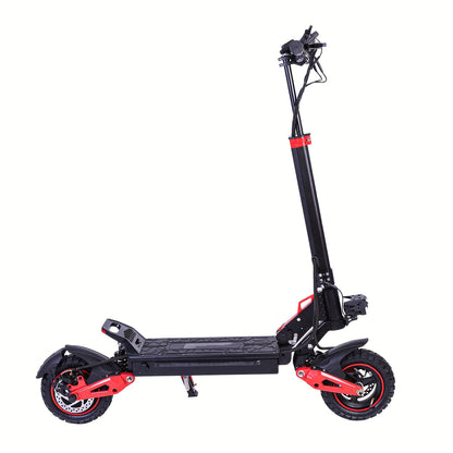 Folding Electric Scooter for Adults with 10" Off-Road Tires, Long-Range 48V18Ah Battery, Dual Braking & Shock Absorption, Supports 264.55LB Load, Portable Mobility, Urban Commuting, Sleek Mobility, Compact Design, Highperform