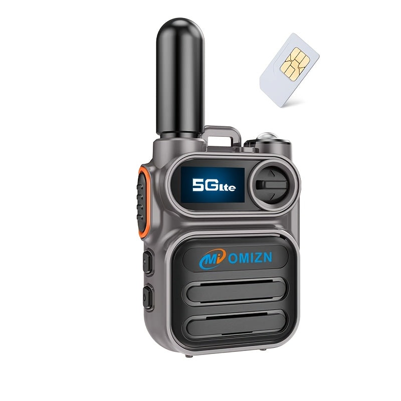 Omie M5 Global 5G Walkie-talkie, Unlimited Distance Range, Shock-proof, Fall-proof, Dust-proof, Two-way Walkie-talkie, Dual Card Slot, Flashlight, Type C Charging 110-200 Hours Standby