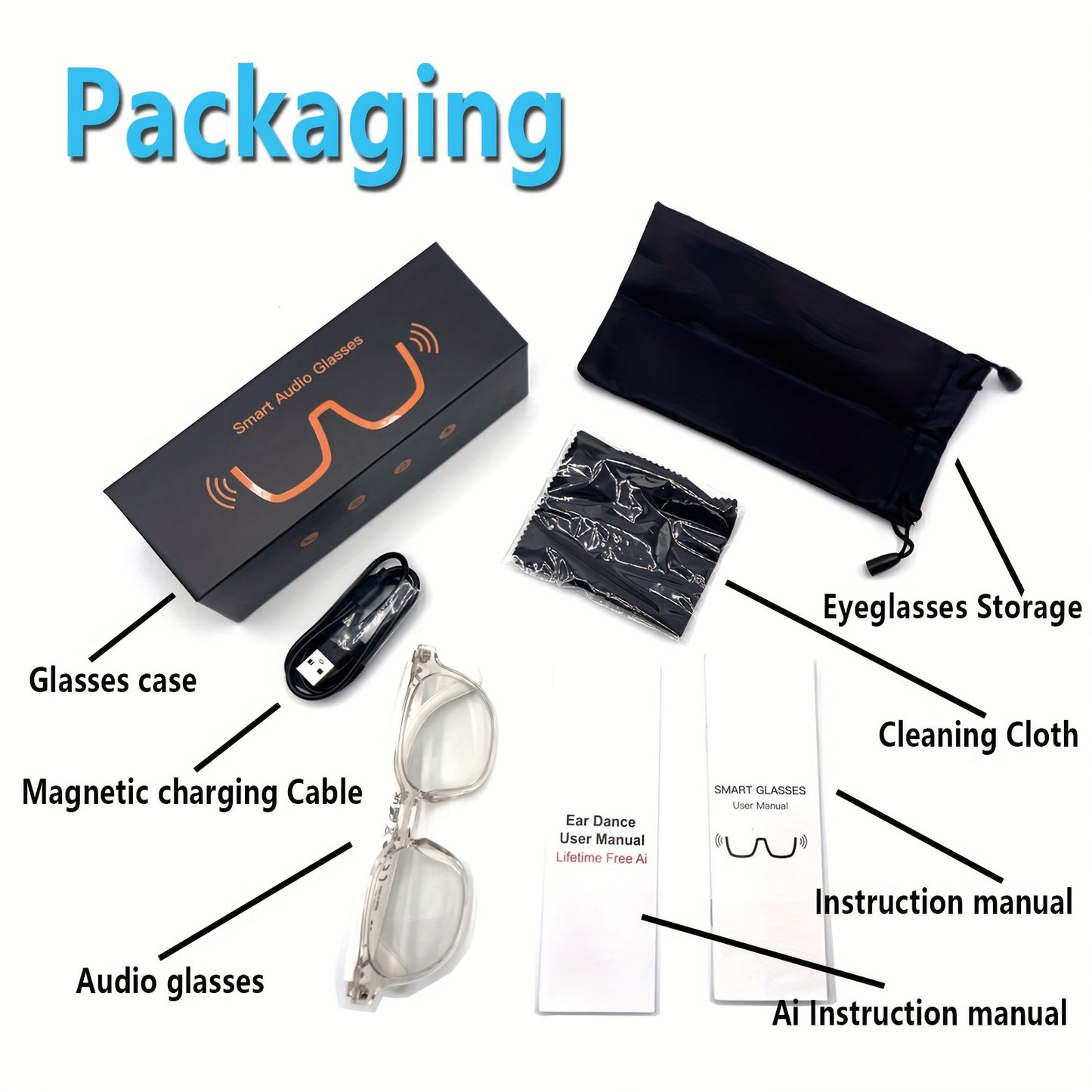 AI Translation Smart Glasses with 160+ Language Real-Time Translator, Enabled, Built-in Mic/Speaker & Music Playback - Photochromic for Men & Women, Driving &