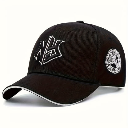 2pcs Embroidered Baseball Cap, Spring Autumn Sports Duckbill Cap, Couple's Baseball Cap, Men's And Women's Fashion Cover, Truck Driver Hat, Fisherman's Hat, Casual Headwear, Seasonal Fashion Accessory, Fashionable Fisherman C