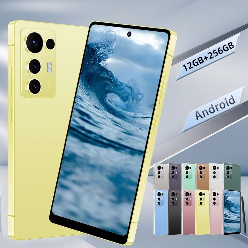 S25 Ultra 2026 unlocked phone, 12GB+256GB storage, 6.8-inch HD screen, dual SIM card stability, GPS, professional camera system, responsive stylus pen, USB-C fast charging, top-tier performance, comes with a 3.5-inch mini poc