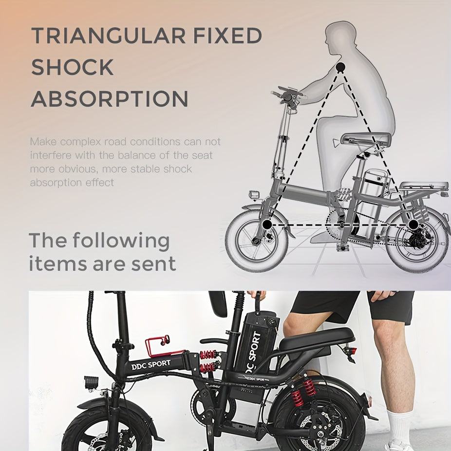 Foldable Electric Bike for Adults, 700W Peak Motor 48V 20Ah Removable Battery Ebike, 35 Miles 32km/h High - Speed, City Commuter, LCD Display, Dual Disc Brakes, for Men & Women (330 Lbs Capacity)