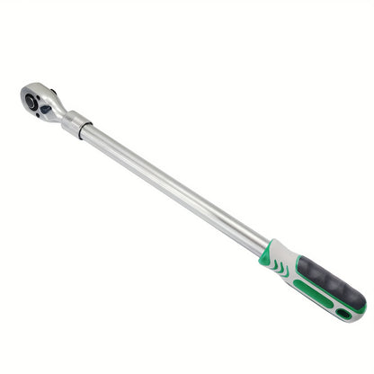 PMMJ Extra Long 1/2-Inch Drive Ratchet Wrench, 600mm/23.6inch, Carbon Steel, Interchangeable 72-Tooth, Reversible, Quick Release, for Auto, Motorcycle, Mechanical Repair Tools
