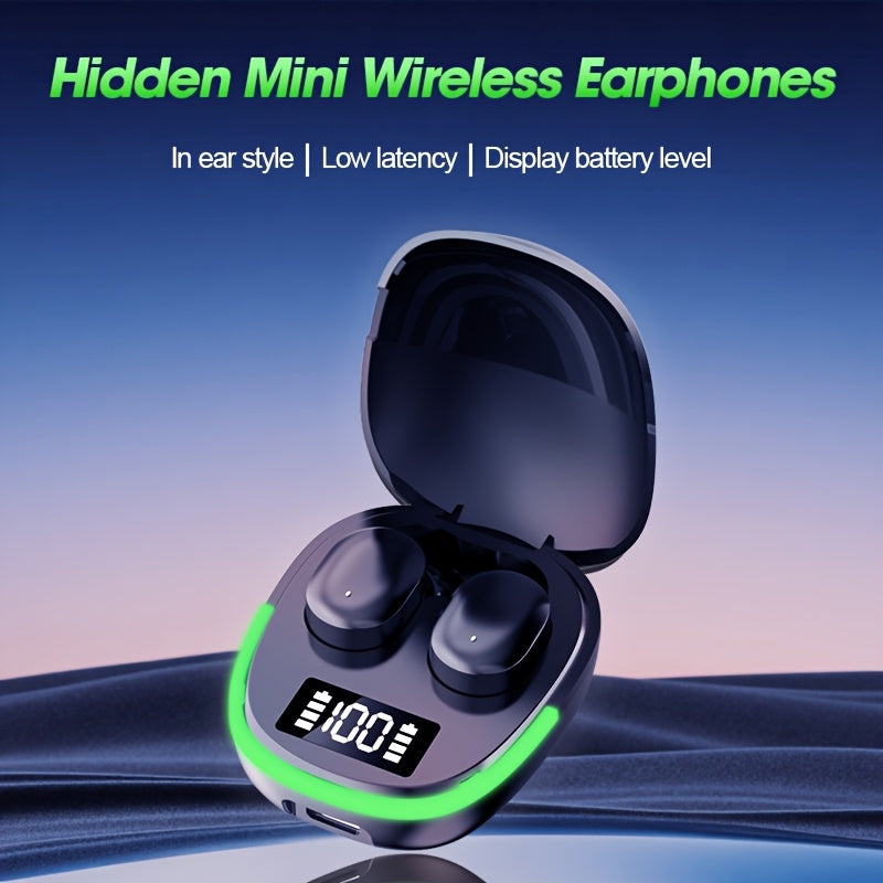 25 Years of Newly Upgraded Wireless Earbuds, Noise-Canceling Sports Headphones, 5.0 Gaming Headphones, Stereo Headphones with a Microphone, Featuring an LED Display, High Sound Quality, Aesthetically Pleasing Sports Headphone