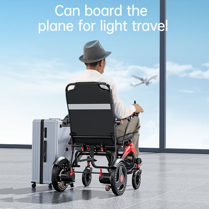 Load Capacity 350 Pounds, Frame 16.8kg, 15-17 Miles Long Battery Life Upgrade Smart Electric Wheelchair, Adult Electric Wheelchair Scooter, Light Step Folding, Put Into The Trunk, Removable Lithium Battery, Suitable For Trave