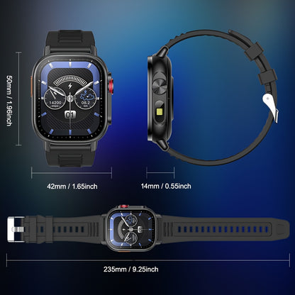 Sports Extra Large Screen GPS Smart Watch, 2.01-inch Outdoor Multifunctional, LED Flashlight, Compass, Barometer, High Quality, HD Wireless Calling, Message Synchronization Reminder, Health Monitoring, Sleep Monitoring, 100+