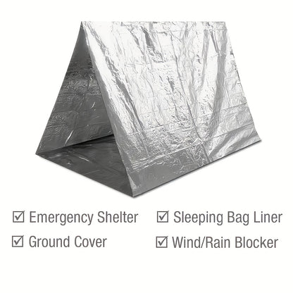 15pcs Family Pack Thermal Insulation Blanket, Double-Sided Film Insulation Blanket, Suitable for All Seasons, Hiking Rescue and First Aid Space Efficiency Survival Equipment, W, Z, Thermal Blanket, Survival Kit, Camping Equip