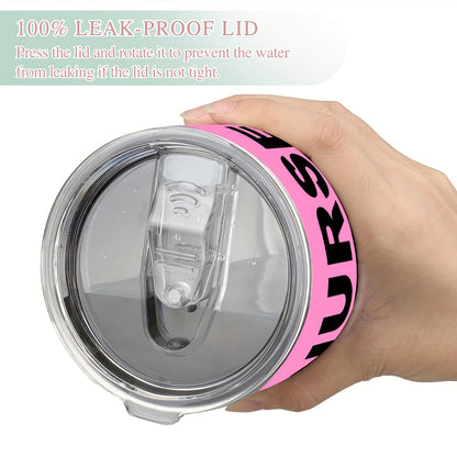 1pc MISVAN Nurse-Themed 20oz Vacuum Insulated Cup with Lid - Customizable "Your Name" Design, Pink Stethoscope & Medical Symbol, Perfect Gift for Mother'S Day, Father'S Day, Nurses' Day & Birthdays, Travel & Sports Drinkware,