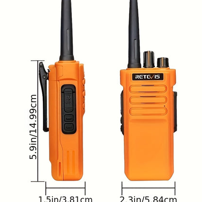 Retevis RT29 Two Way Radios Long Range, Heavy Duty 2 Way Radio for Adults, Professional Walkie Talkies with Mic, VOX, Emergency Alarm, for Survive Adventure Hunting(2 Pack)