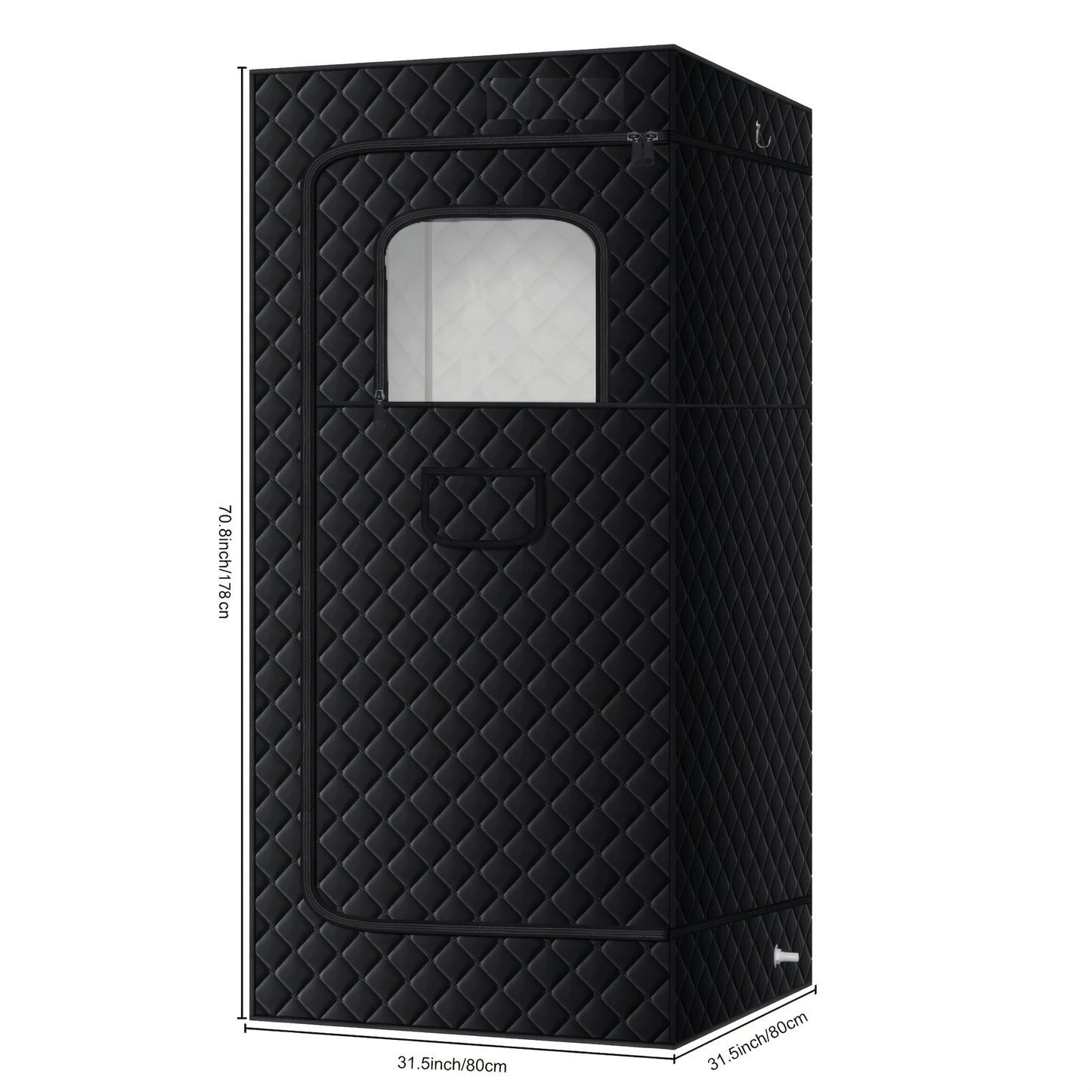 Portable Sauna Tent for Home Use - Steam-Free, Full Body Sweat Enclosure for Relaxation & Detox, Vertical Design (Black 70.8"x31.5"x31.5")