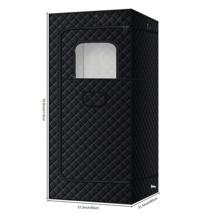 Portable Sauna Tent for Home Use - Steam-Free, Full Body Sweat Enclosure for Relaxation & Detox, Vertical Design (Black 70.8"x31.5"x31.5")