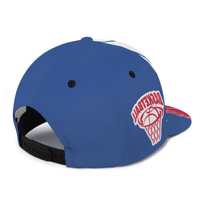 Unisex Basketball Cap with a Flat Brim - Adjustable Hat Featuring a Snap Closure, Creatively Designed with Detroit City Vertical Stripe Print - Game Day Cap - Fan Apparel - Breathable for All Seasons - Suitable for Outdoor An