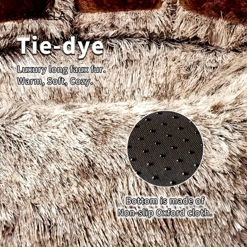 Bear Paw-Shaped Plush Pet Bed with Non-Slip Bottom - KEMORELA - Soft Polyester & Polyester Fiber Fill - Cozy Warm Cat & Dog Bed for Small Pets - Cute Animal-Themed Home Decor - Playful Design