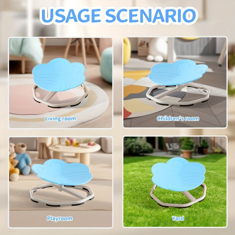 Kids Swivel Chair | Kids Sensory Spinning Chair for Autism | Body Coordination Training Chair | Cat Claw Shaped Non Slip Sensory Toys 360° Spinning Chair for Kids Aged 3+ | Back to School Supply