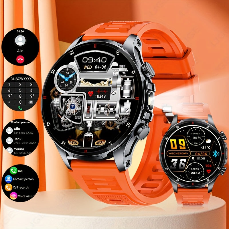 [SUNKTA Smart Watch] SUNKTA Smart Watch for Men Women | 1.53" Full Touch Display, Long Range Flashlight, Wireless Calls, 100+ Activity Modes, Call & Message Alerts, 290mAh Large Battery, Fitness Tracker, Compatible with iPhon