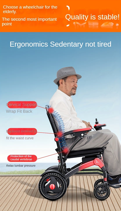 Electric Wheelchair for Seniors, 500W High Power, 30+ Miles Long Range, Foldable, 350 Lbs Capacity