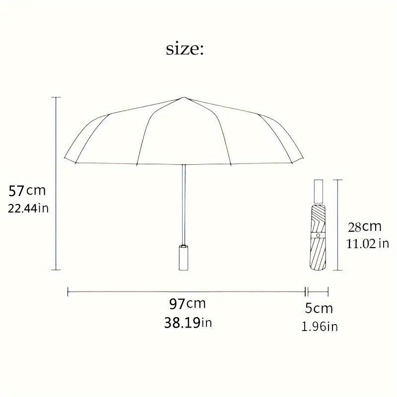 The Tupac Q Umbrella Is a Portable Automatic Umbrella Ideal for Commuting, Business, And Leisure Activities, Making It a Perfect Gift for Anyone in Any Season.