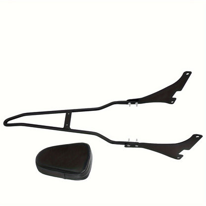 Motorcycle Black Detachable Rear Passenger Backrest Cushion Pad Kit Set  for Sportster XL 1200 883 48 2004-2022
