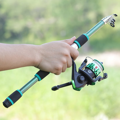 Sougayilang Fishing Rod Combo Set, 1.8m Telescopic Sea Fishing Pole With Reel, Line, Lures & Accessories For Beginners