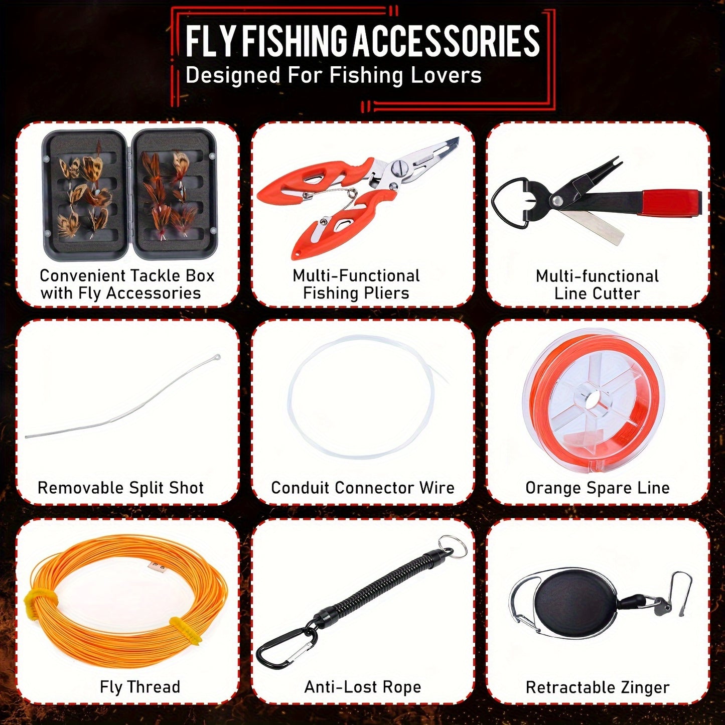Sougayilang Ultimate Fly Fishing Kit - 4-Section Rod, 5/6 Reel, Line & Accessories for Freshwater Streams - Ideal for Beginners & Experienced Anglers - Perfect Gift for Fishing Enthusiasts