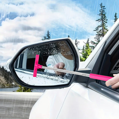 1pc Extendable Car Window Cleaner Sponge & Brush - Portable Manual Water Scraper for Rearview Mirrors, Non-Electric Ergonomic Design with Ergonomic Handle, Durable Bristles for Quick Cleaning, Car Cleaning Accessories