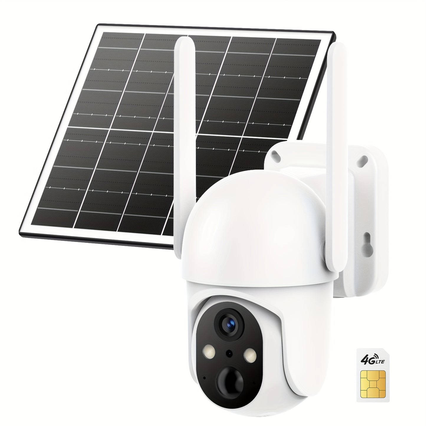 SEHMUA 4G Solar LTE Cellular Trail Camera With 360° Pan Tilt & 2-Way Audio, 4K Live View, Security Cameras Wireless Outdoor, 0.2s Trigger, HD Night Vision, Built-in SIM Card With 7-Day FREE Data, Waterproof For Hunting & Sec