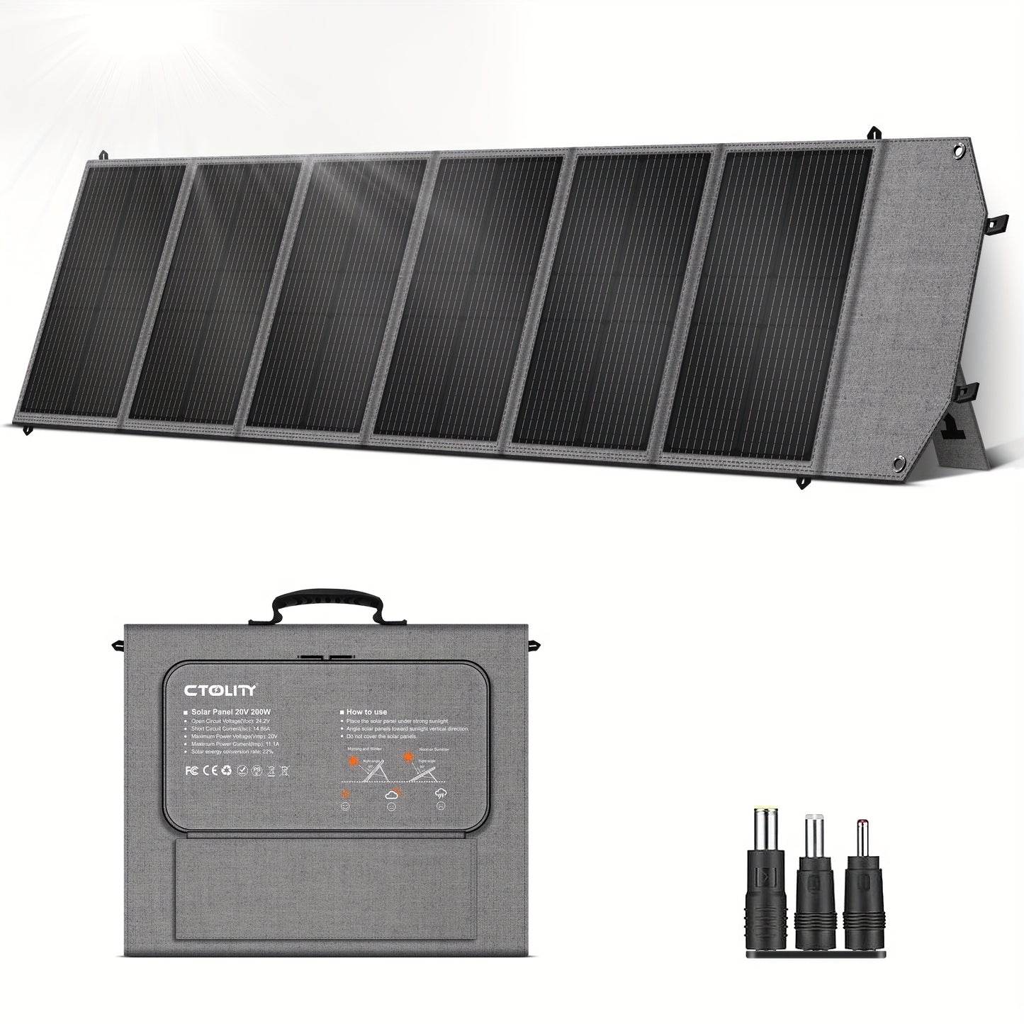 CTOLITY AP2000 2400W Solar-Powered Portable Power Station | 2048Wh LiFePO4 Battery, 2x200W Solar Panels, 110V Pure Sine Wave AC Outlets | Compact & Durable Design for Camping, RV, Hunting, CPAP, Outdoor Emergencies, Hunting P