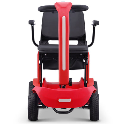Foldable Mobility Scooter for Adults & Senior, 4 Wheels Powered Device for Travel, Lightweight and Portable, with LED Strip Light, Storage Bag, Charger Included, No Assemble Required