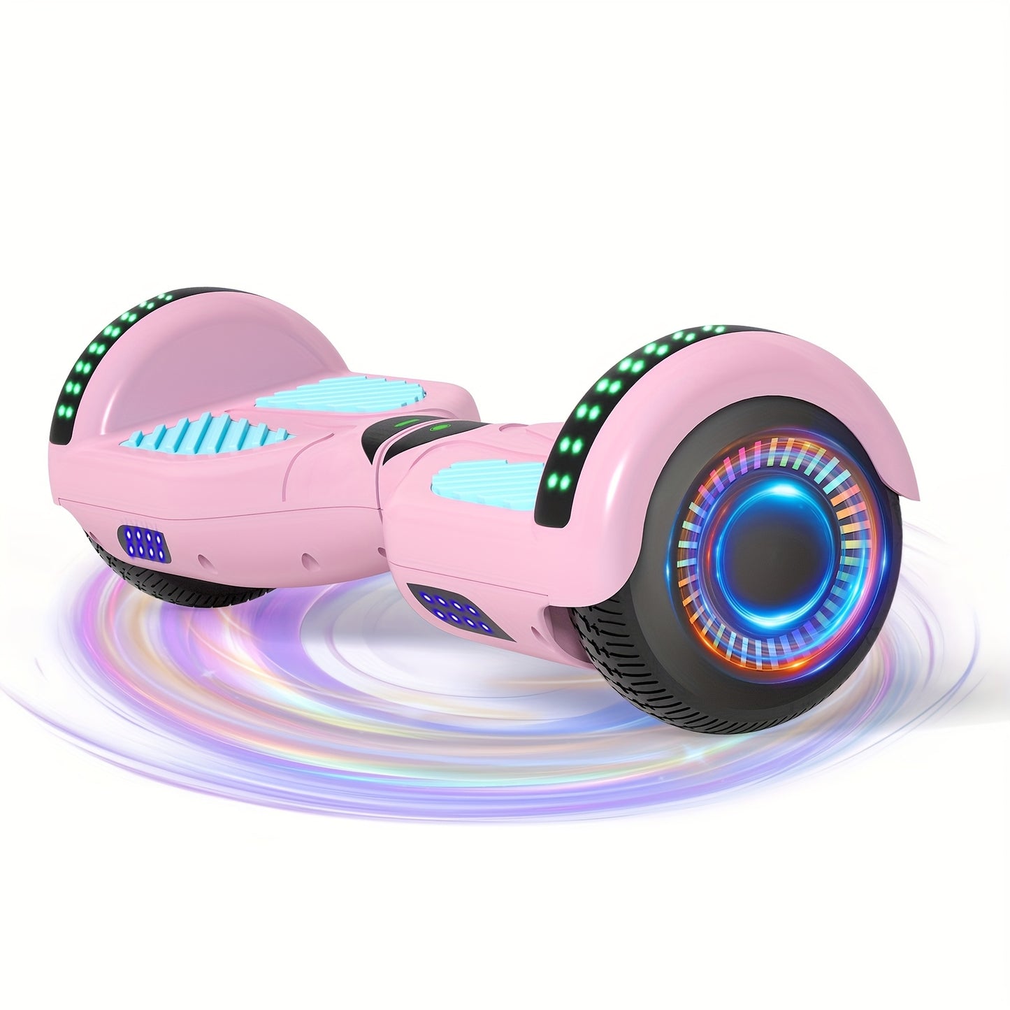 6.5" Hoverboard for Kids, LED Lights, Self-Balance Technology, Music Player, Gift for Children, Teenagers And Adults, Maximum Speed Up to 7.5mph, Maximum Range Of 7.5 Miles, 300W, Fun Ride, Urban Commuting, Sleek Design, Mode