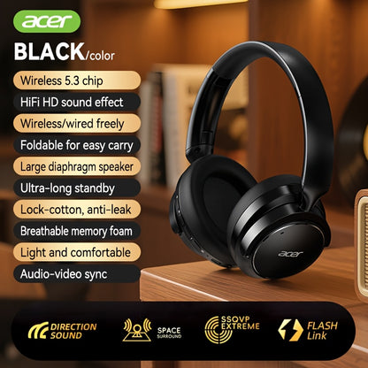 Acer OHR560 OWS Headset ACS panoramic sound shocking bass Ultra-long battery life Game low latency Comfortable to wear Portable and foldable Learning/Business/Travel/Sports/Phone/Music Halloween/Christmas Gift Recommendation,