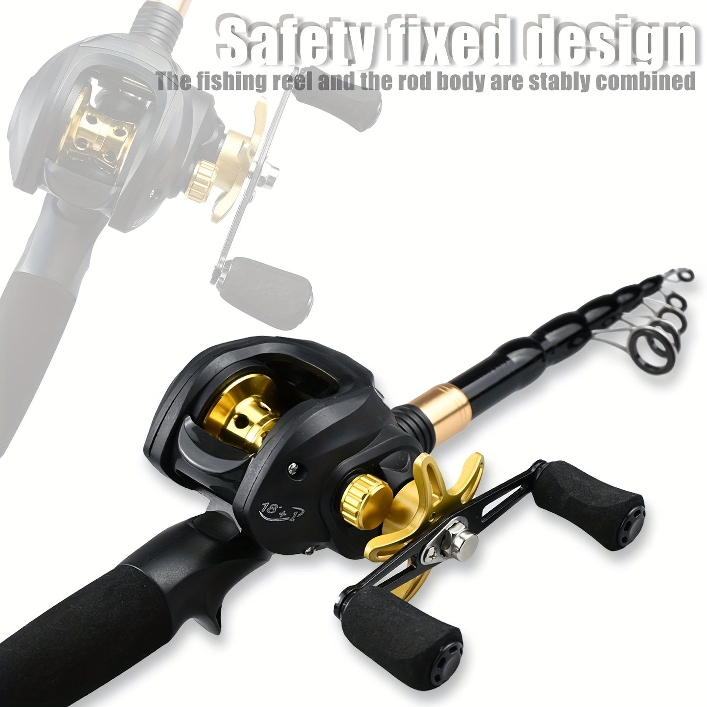 Portable Fishing Rod Kit- Casting Telescopic Fishing Rod, Metal Spool 7.2:1 Speed Ratio Baitcasting Reel, Fishing Tackle Bag, 3937.01inch Green Nylon Line, A Box Of Lure Hooks Accessories. Suitable for Outdoor Fishing Freshwa