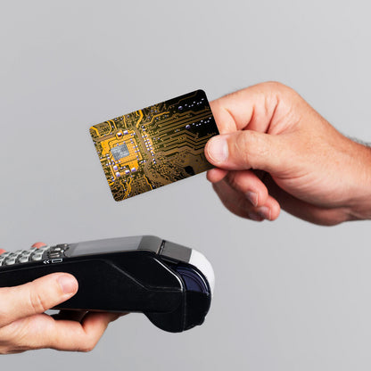 Two Shiny Ultra-Thin Vinyl Credit Card Skins - Glossy Finish, Scratch & Impact Resistant, Precise Fit for Credit/Debit Cards, Transit Passes & Key Cards - One-Time Use Protective Cover with Easy Application (No Residue) - Com