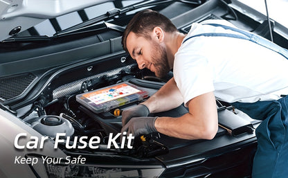 300pcs Car Fuse Kit, Including 160 Mini Fuses, 90 Standard Fuses, 50 Micro Fuses, 1 Removal Tool - Aluminum Alloy, Mixed Colors, Uncharged, Suitable for Cars, RVs, Trucks, Motorcycles 2A 3A 5A 7.5A 10A 15A 20A 25A 30A 35A 40A