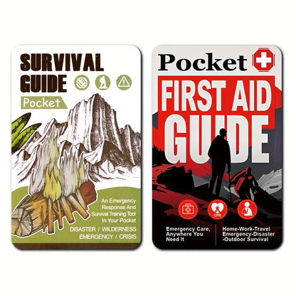 Tiny First Aid & Pocket Survival Guide: Waterproof Emergency Care Book with EDC Kits Guide - Step-by-Step Survival Skills for Disaster Preparedness, Outdoor Adventures, Home & Travel - Compact First Aid Manual for Field & Urb
