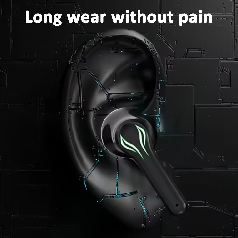 [40H Wireless Gaming Earbuds] Wireless Bluetooth Gaming Earbuds | Blue Light, 3D Surround Sound, 40H Battery, Touch Control | Perfect for Streamers & Gamers