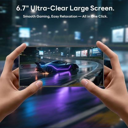 New Android Smartphone, Globally Unlocked 12+256GB, 2K Display, 6.8-inch Large Screen. Available In Four Colors. Comes With Stylus, Data Cable, Earphones, Phone Case, Screen Protector, And SIM Ejector Pin. A Must-have For You