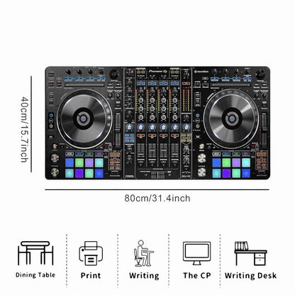 1pc Pioneer DJ DDJ-RZ Controller Mouse Pad & Office Desk Mat - Non-Slip Surface, DJ Setup with Mixer Controls, Compatible with DDJ-RZ Controller, Durable Polyester Front & Rubber Back for Home Studio, Live Performances, Gamin