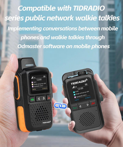 TIDRADIO M13 Global Walkie Talkie 5000km Long Rang Global PPT Walkie-Talkie with SIM Card 1 Year Free Data Service Transnational POC Radio, Transnational Communication, Emergency Radio, Durable Construction, Portable Device,