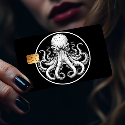 Simple Octopus Pattern Sticker Set, Durable Privacy Stickers Made of PVC Material, Suitable for Credit Cards, Transit Cards, Debit Cards, Keys, and More Uses, Protects Bank Cards, Ideal as Party Favors and Holiday Gifts