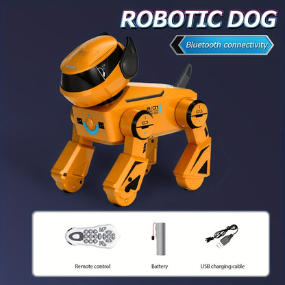 2.4Ghz RC Robot Dog with 2D/3D Acrobatics, Music & Dance, Intelligent Programming, USB Rechargeable Battery, Remote Control, for Boys & Girls, Ages 6 & Up