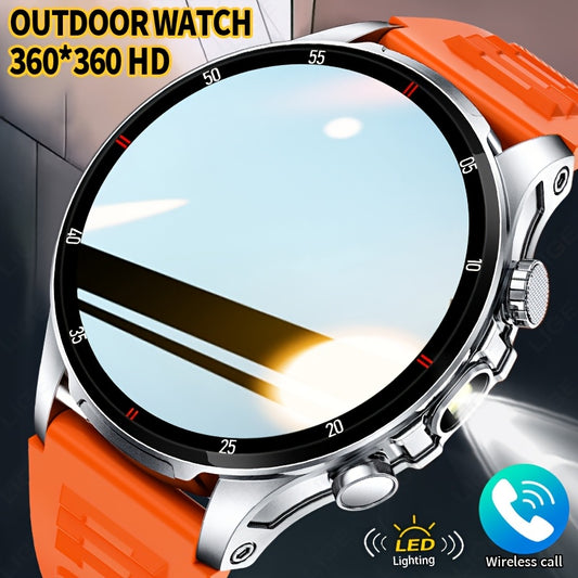 [SUNKTA Smart Watch] SUNKTA Smart Watch for Men Women | 1.53" Full Touch Display, Long Range Flashlight, Wireless Calls, 100+ Activity Modes, Call & Message Alerts, 290mAh Large Battery, Fitness Tracker, Compatible with iPhon