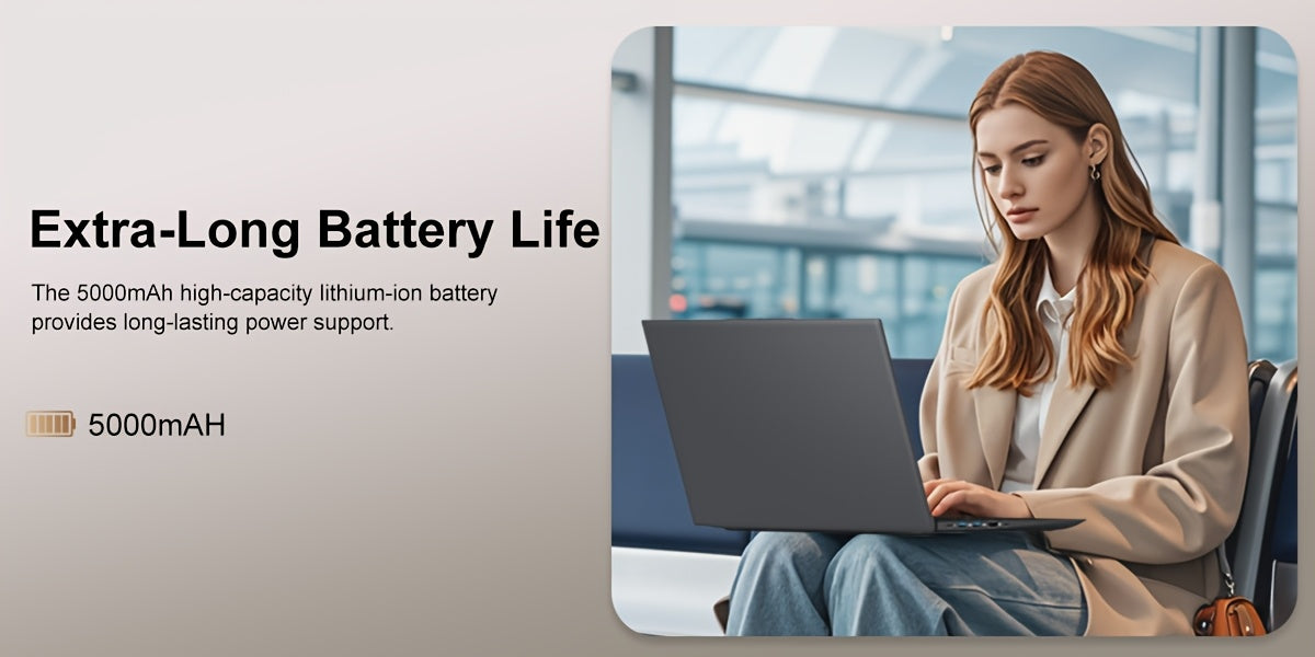 RNRUO 15.6-inch New Ultra-thin Laptop with Pentium 6500Y Processor, 8GB RAM SO-DIMM * 2 256GB SSD, Supports Dual Screen 4K High-definition Resolution, Stereo Four Speakers, TYPE-C Charging And PD Fast Charging, Rich Computer