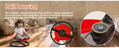 GCCSJ Spinning Chair for Kids Sensory, Kids Swivel Chair, Kids Sensory Swivel Chair, Sit and Spin for Autistic Child, Red Non-Slip Metal Base Spin Sensory Chair, Improving Child'S Brain Development