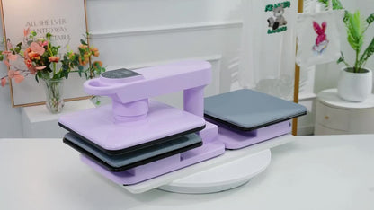 15x15 Inch Swivel Auto Heat Press Machine, 360° Swing Away Smart T-Shirt Printing W/Auto Press & Auto Release & Auto-Off, 7 Adjustable Pressures & 1.85" Higher Heating Height for HTV, Dual-tube Heatinbg, Sublimation, Heat Tr