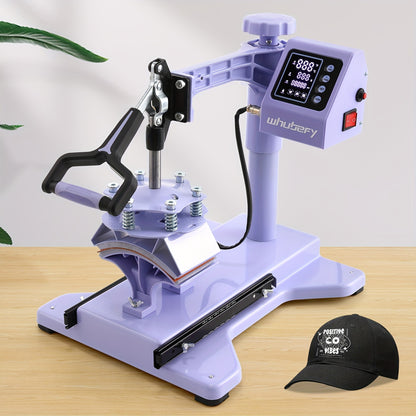 15x15 Inch 5-in-1 Set Heat Press Machine for Everything Transfers, Swing Away Press Machine for T Shirt, Bags, Pillows, Plates(6" And 8"), Tumblers, Mugs, Cups, Hats And Caps(5.5"x3") - Hat Heat Press - 3in 1 Can Only Press H