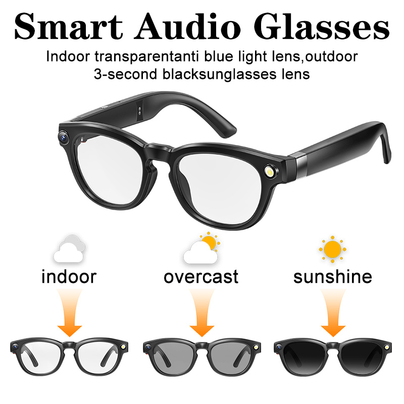 A New Hit - AI Smart Glasses with Touch And AI Chat Support. AI Intelligence, 800W HD, And Image Stabilization. Real-time Translation. Dual Microphones with Blue Light Protection And Noise Reduction. 4K HD Recording And Wirel