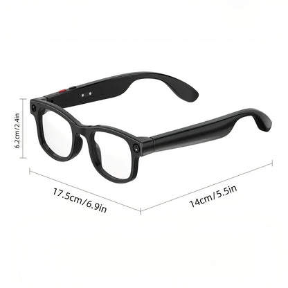AI Smart Camera Glasses with Wireless 1080P HD Video Recording, Real-Time Translation, Hands-Free Voice Calling, Auto-Tinting Optical Lenses