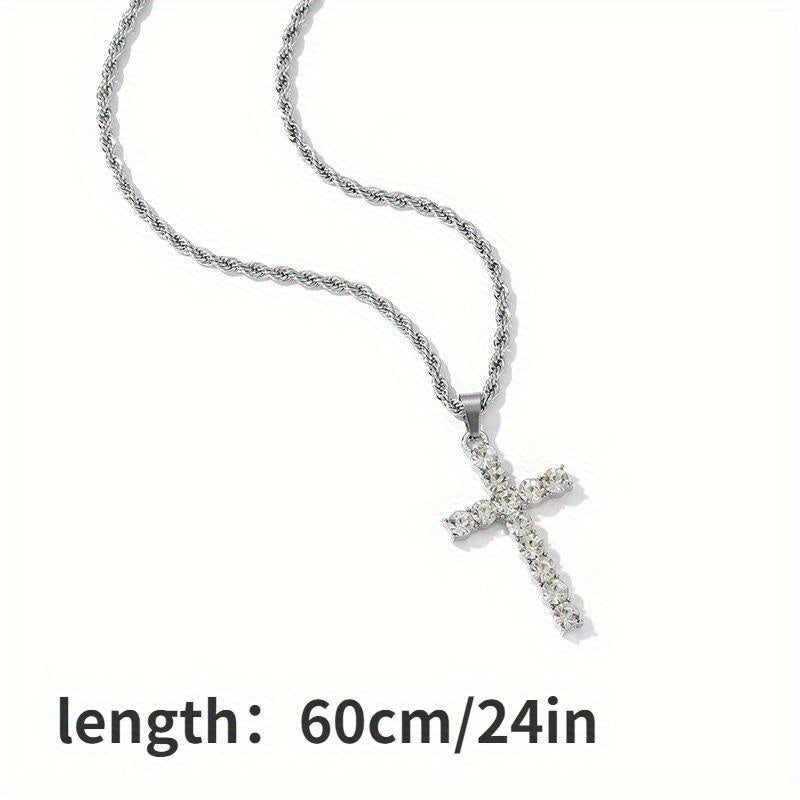 5pcs Hip Hop Men Watch Cuban Link Chain Set 15mm Necklace +Watch+Bracelet+Ring Creative Iced Out Stylish Jewelry For Women Men -The Perfect Gift For Father'S Day, Valentine'S Day, Easter, Birthdays, Christmas Gift