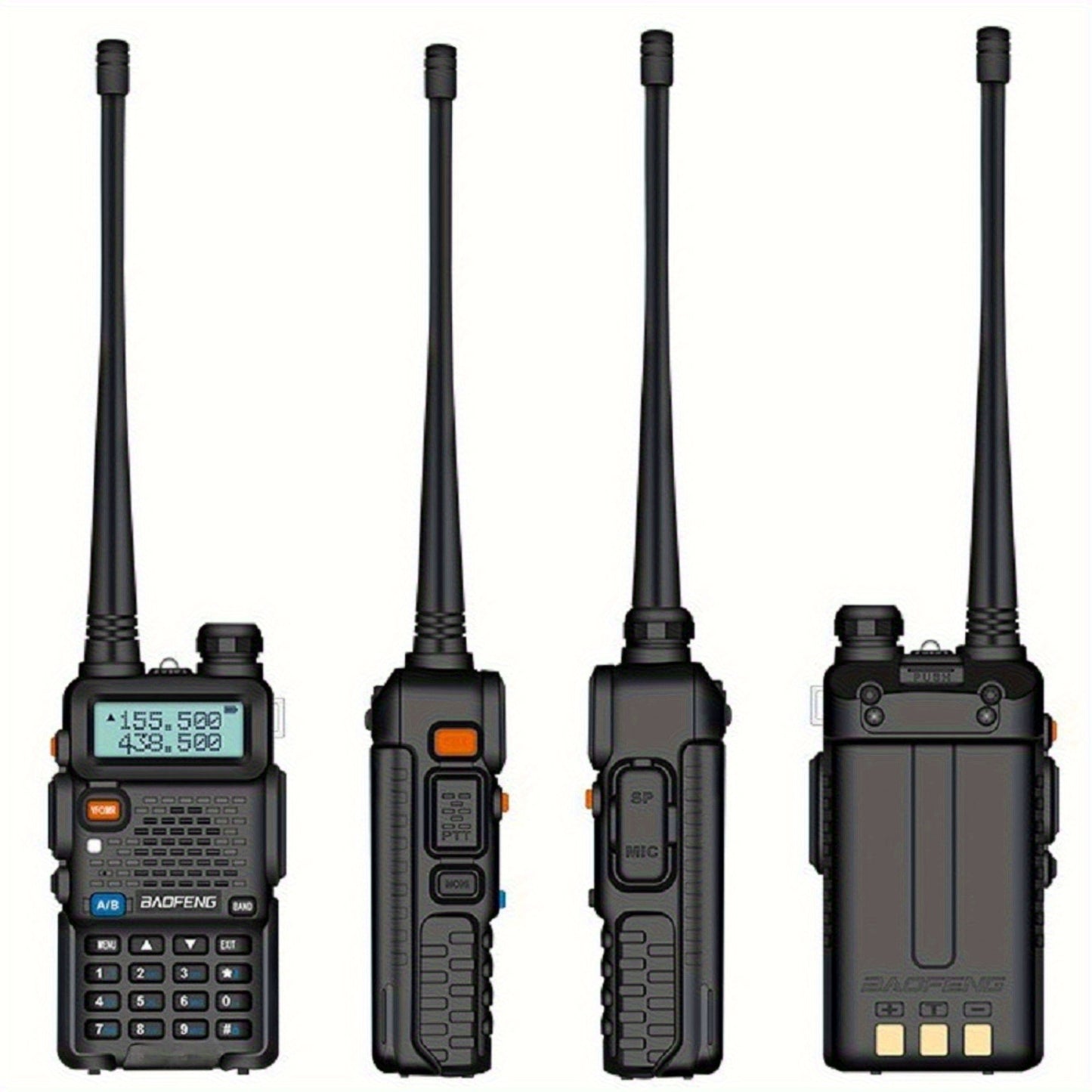 6pcs Baofeng UV-5R-8W Radio, Long Range Walkie Talkies Radio with flashlight, Two Way Handheld Radio Ultra-long standby 48-72 hours, Hands-free conversation,  for Survival Gear Hunting Camping.Cheap Walkie Talkies Long Range