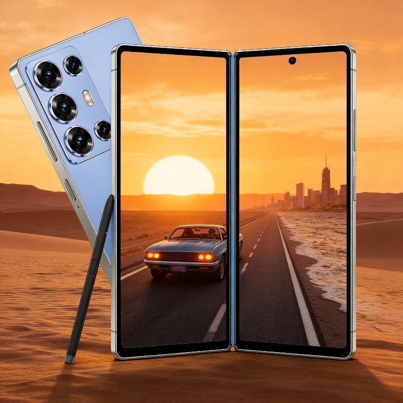 2026 New S25 Intelligent Android Phone | 6.8-inch/3.5-inch, 5G Unlocked Large Screen, Dual 13MP+48MP Camera, USB Type-C Charging, Dual SIM Slots, Includes Stylus, Headphones, Data Cable, Phone Case, Screen Protector | Ideal f